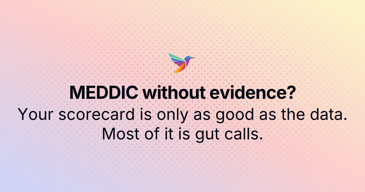 Ihre MEDDIC-Scorecard basiert auf Bauchgefühl. So beheben Sie das.